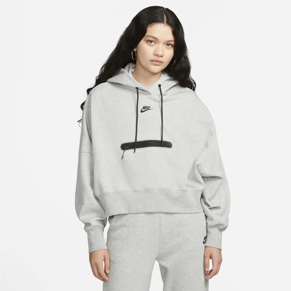 Womens Nike Sportwear Tech fleece oversized crop pullover hoodie XS - Picture 5 of 5